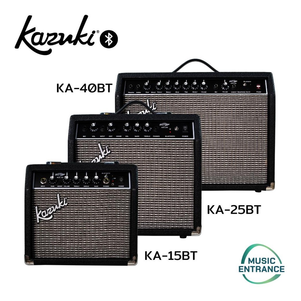 Kazuki KA-15 KA-25 KA-40 Bluetooth ตู้แอมป์ แอมกีต้าร์ไฟฟ้า 15-40 วัตต์ รุ่น KA15 KA25 KA40 ต่อ บลูทูธ ได้