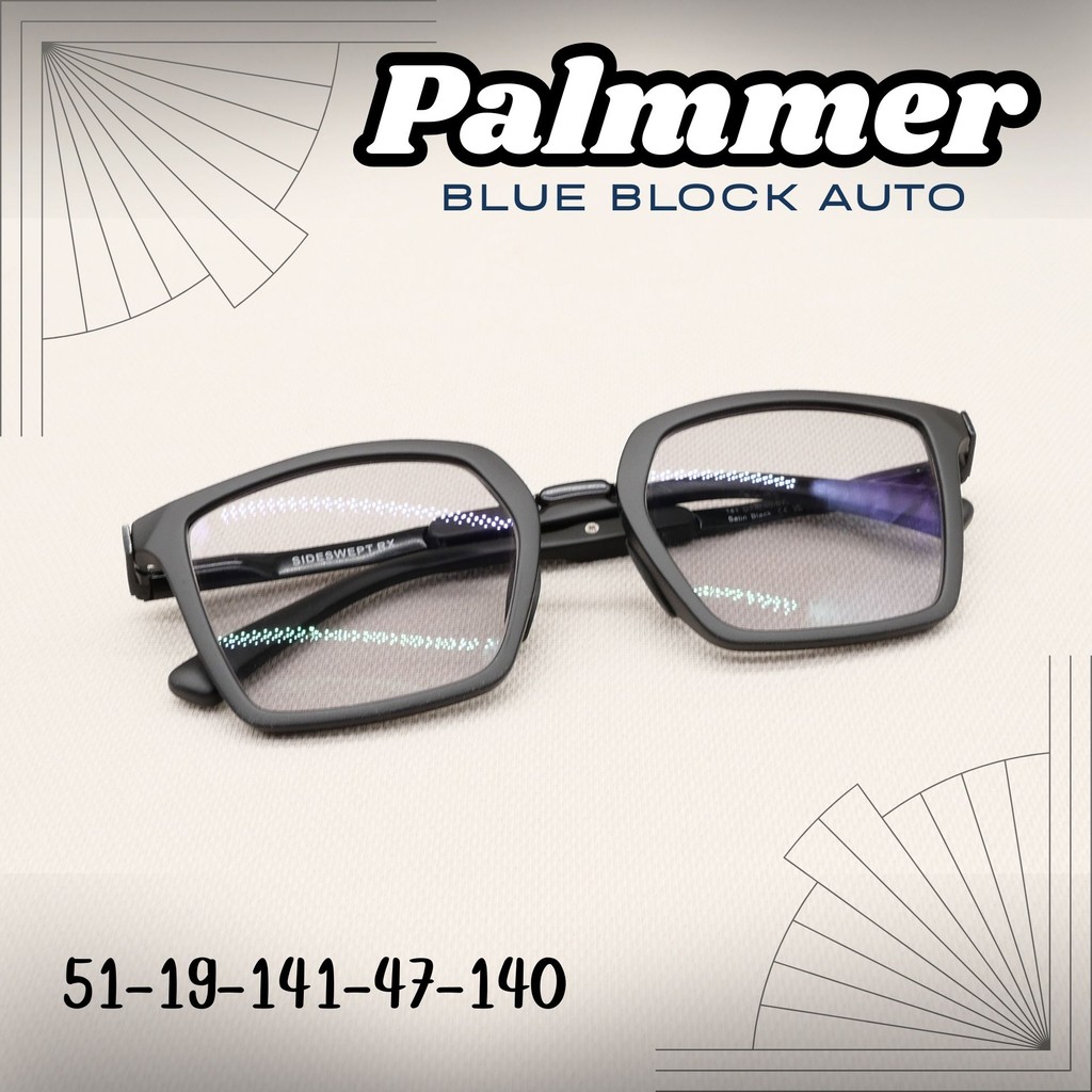 แว่นตาสายตาสั้น เลนส์บลูบล็อคออโต้ รุ่น Palmmer ไพม์เมอร์ OX8160-1151 ในร่มเลนส์ใสออกแดดเปลี่ยนสีเทาดำ