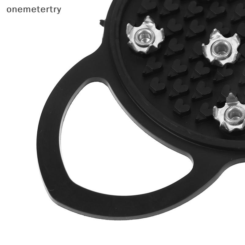Onem ฤดูหนาวกีฬารองเท้าสําหรับผู้หญิงผู้ชาย 2PCS 5/8-Stud Anti-Slip Ice Claws Snow Climbing Spike Grips Crampon Cleats รองเท้า n