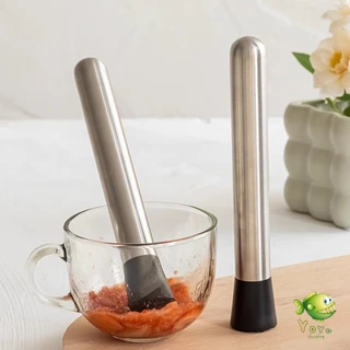 YOYO ไม้บดคอกเทล สแตนเลสทนทาน ไม้บดกระเทียม แท่งบดน้ำแข็ง บดผลไม้ Ice Hammer