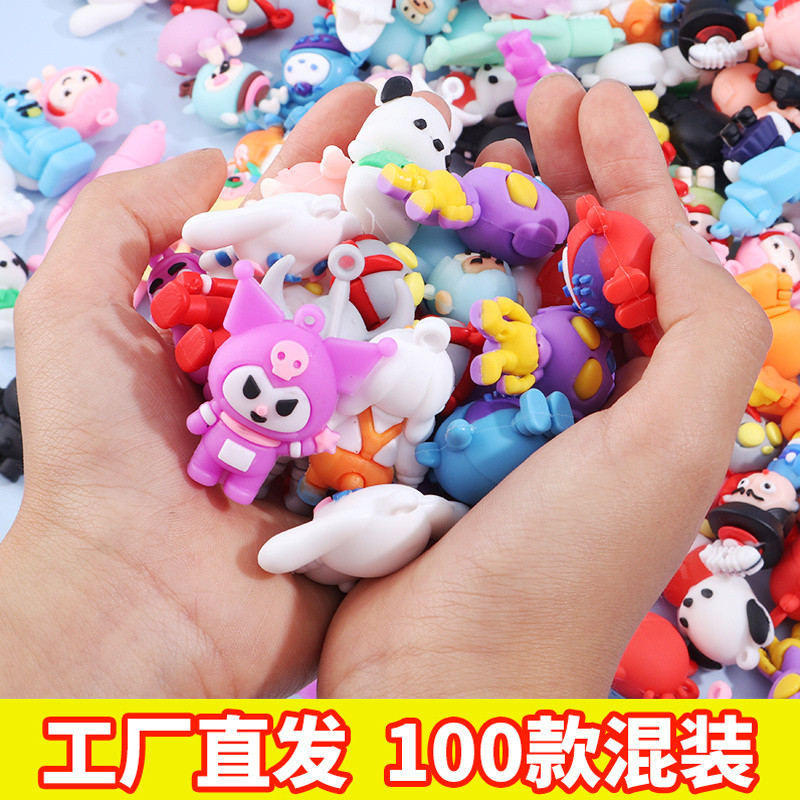 One Thai Baht Sanrio Keychain Kitty Melody Keroppi Badtz Pom Pom Purin Chinnamoroll Kuromi Key chain Key Rings for Women Bag Decor Pendant Trinket