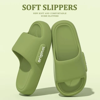icyรองเท ้ าแตะผู ้ หญิงฤดูร ้ อนหนาSoledสวมใส ่ ด ้ านนอกรองเท ้ าแตะสีแดงขนาดใหญ ่ Anti-Slip Home Bath Muteคู ่ ขนาด