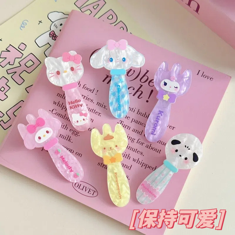 ใหม่ Sanrio ช้อนส้อม Hairpin สาวน่ารักการ์ตูน Bangs คลิปเด็ก Duckbill คลิป