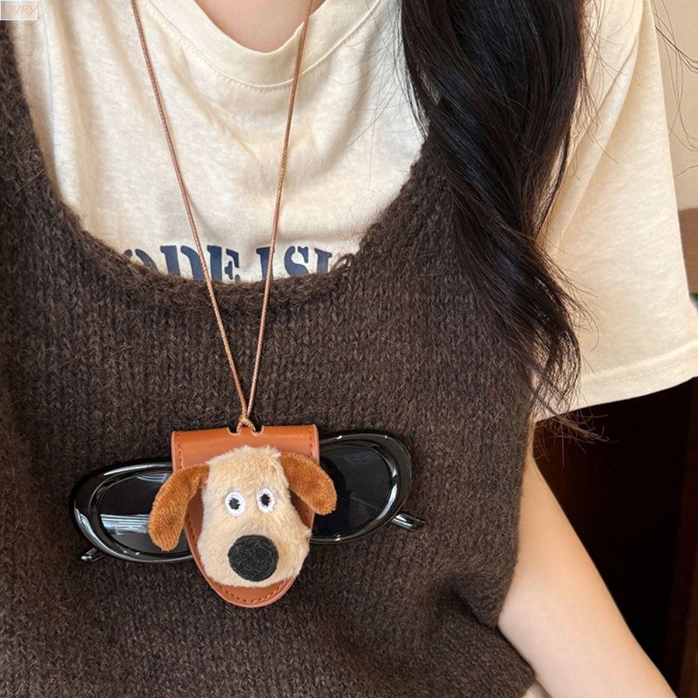 กระเป๋าเก็บแว่นตาห้อยคอสีงาช้าง, กล่องใส่แว่นตาหมี ปู่ มัลติฟังก์ชั่น, ตัวป้องกันแว่นตาแมวคิตตี้แบบพกพาสไตล์เกาหลีคลิปเก็บแว่นกันแดดกระ