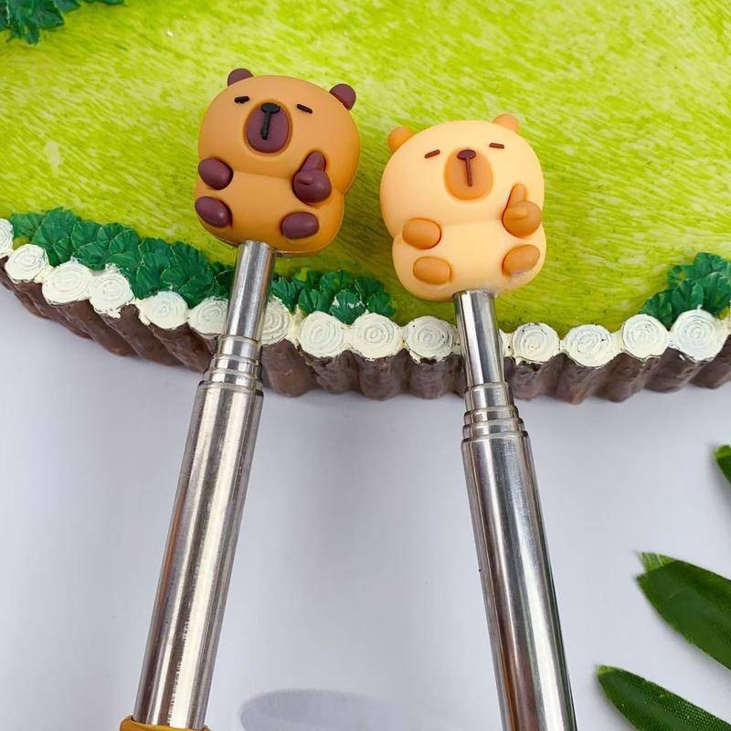 1 ชิ้น Capybara การ์ตูน Telescopic ครูตัวชี้ Anti-slip รูปนิ้วมือมือถือกระดานดํา Presenter Stick โรงเรียนห้องเรียนอุปกรณ์ ราคา ถูกที่สุด ดีลบีเคเค แกลเลอรีภาพที่ 5