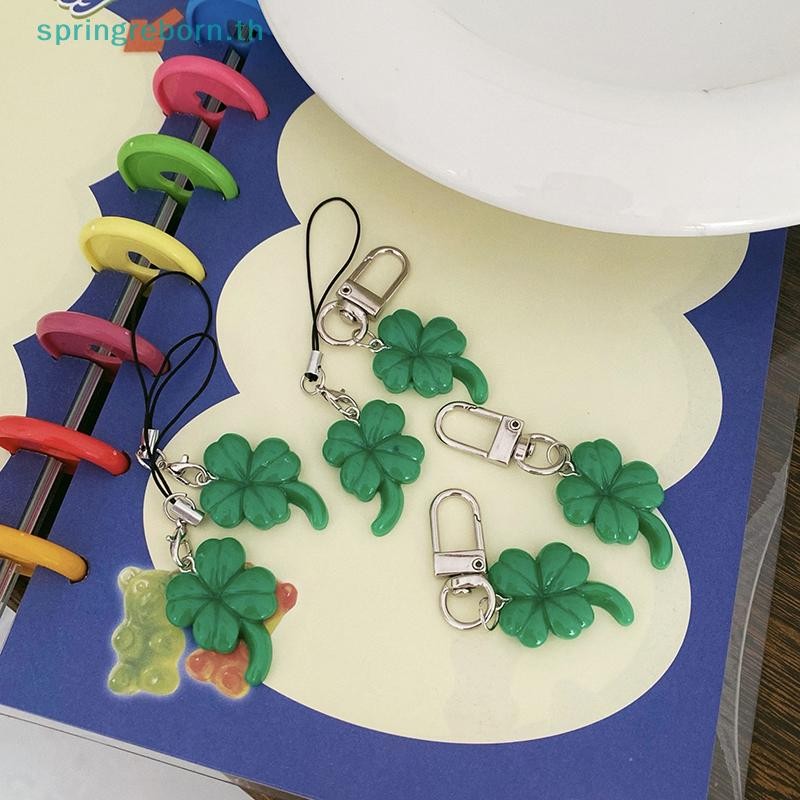 # แฟชั่น TH # ใหม่ Simple Four leaf Clover พวงกุญแจแฟชั่นสร้างสรรค์ประณีต Four-leaf Clover Lucky พวงกุญแจ KeyRing อุปกรณ์ของขวัญวันหยุด