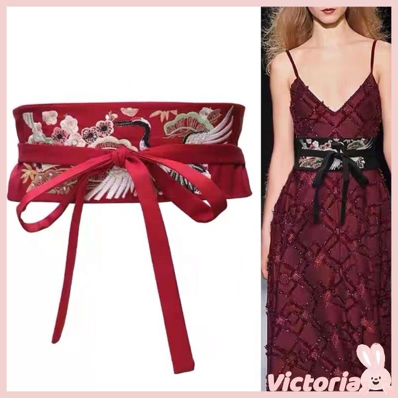 Vic Graceful Hanfu Tie Belt เข็มขัดคาดเอวพร้อมพู่ Han อุปกรณ์เสื้อผ้าจีน