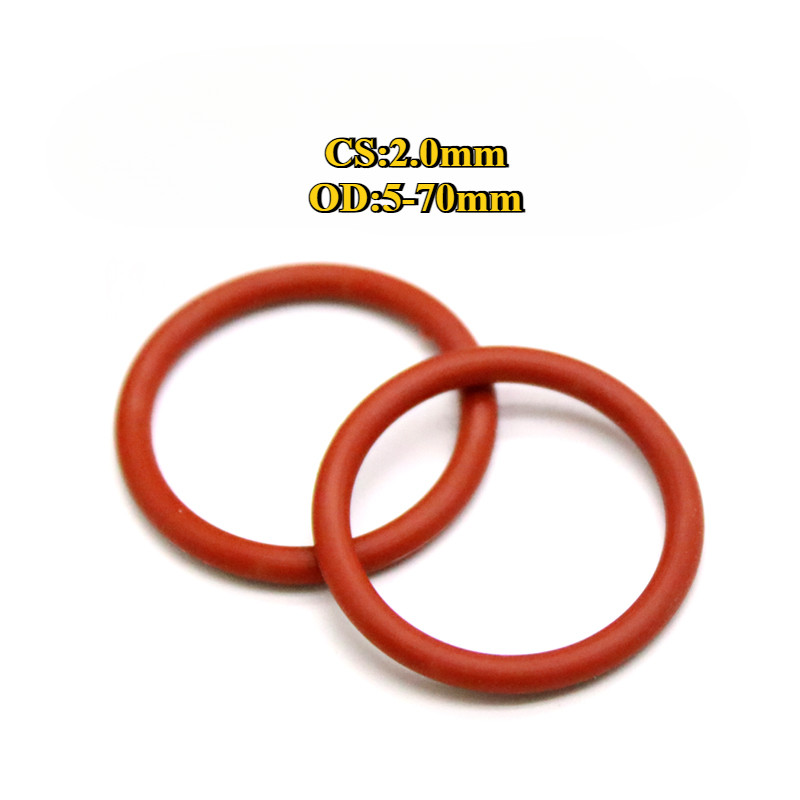 [BY-XSP-W] โอริง ORing O-ring ยางโอริง VQM เลือกขนาดได้ สีแดง เส้นผ่าศูนย์กลางลวด 2.0 มม. *เส้นผ่าศูนย์กลางภายนอก 5-70 มม.)