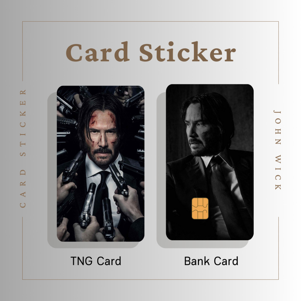 ผิว ATM John Wick Theme | สติกเกอร์การ์ด ATM ตกแต่ง การ์ดอพาร์ทเมนท์ - กันน้ํา - คุณภาพ