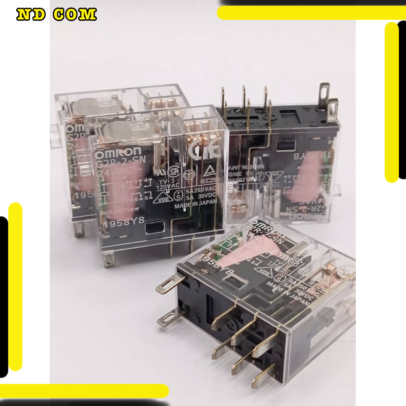 สุดคุ้ม! G2R-2-SN 24VDC  รีเลย์ 8ขา G2R-2-SN สินค้าถ่ายจากงานจริง