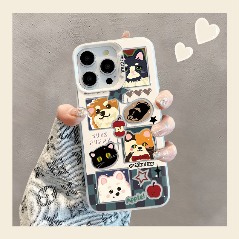 แมวและสุนัขน่ารักสำหรับ Honor X9a X9b 200 100 90 80 70 60 50 Pro SE Magic 6 5 PRO MATE 60 50 40 30 PLUS P70 60 50 40 30 nova 10 11 12 5 6 7กันกระแทกและกันกระแทก
