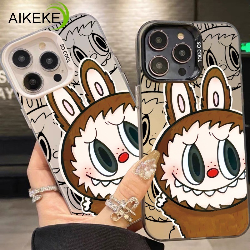 Wave Labubu สําหรับ Vivo V40E V40 Pro V40 Lite X200 Pro Mini Y200 V30E Y300 Pro Y28 4G X100S X100 Ultra IQOO Z9S น่ารักเคสโทรศัพท์แฟชั่นกันกระแทกฝาครอบป้องกัน