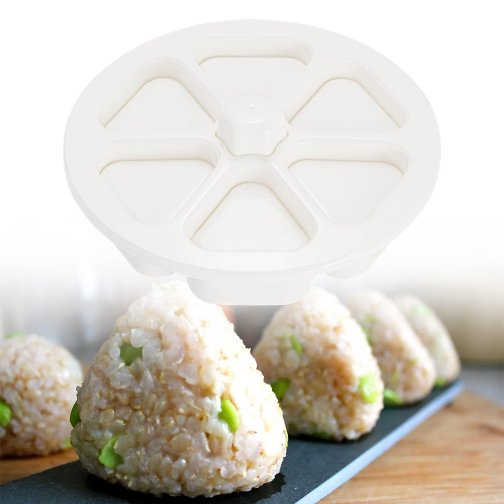 IlislandOnigiri Mould สามเหลี่ยม Onigiri กล่องเบนโตะซูชิญี่ปุ่น Mould 6 In 1 Make Nori Bun ข้าวทําเครื่องมือ
