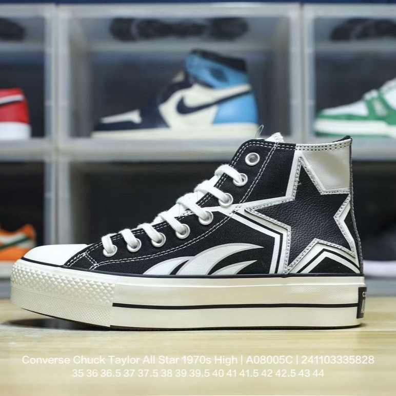 Converse Chuck เทย์เลอร์ดาวทั้งหมด 1970s ไวน์สูง Red Beige รองเท้าลำลองสูง