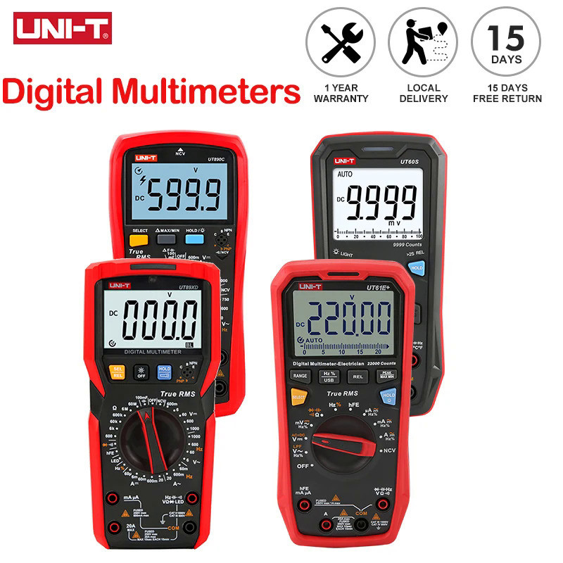 UNI-T Multimeter Digital UT89XD UT89XE UT61E+ UT61D+ UT61B+ UT890C UT890D+ UT60S UT60BT AC DC Ammete