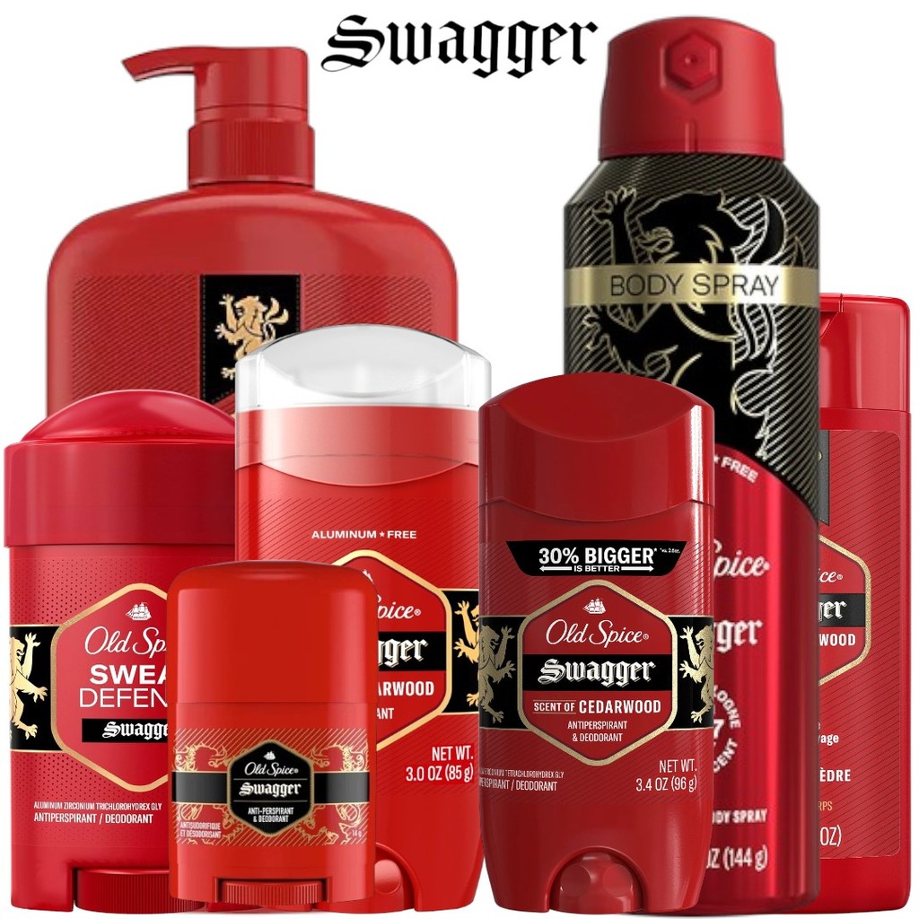 Old Spice Roll-on & spray ,Bodywash Swagger Scent กลิ่นมะนาวผสมไม้และอำพัน หอมสปอร์ตอบอุ่น.