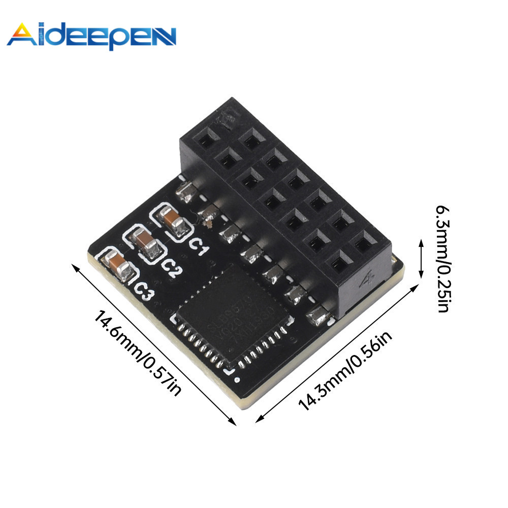 Aideepen TPM2.0 14 Pin SPI โมดูลรักษาความปลอดภัยแบบขนาน
