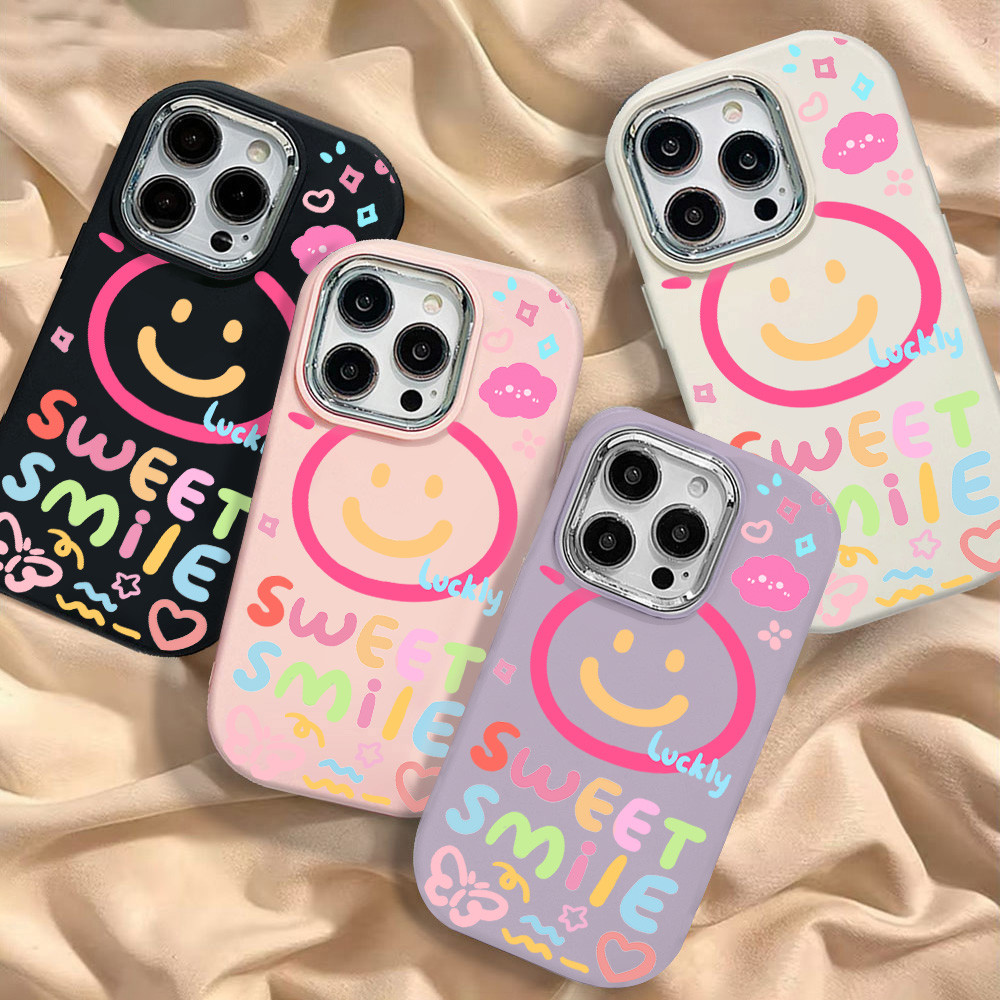 เคสโทรศัพท์น่ารักใหม่สำหรับ iPhone 15 16 17 14 13 12 11 Pro Max 7 8 Plus X XR XS MAX เคสป้องกัน เคสโทรศัพท์กันกระแทก