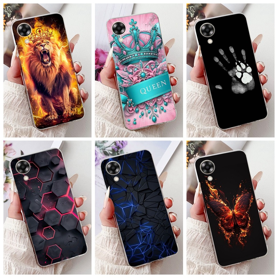 Oppo A16 A16K A17 A17K กรณี Cool ชายหญิงแฟชั่นผีเสื้อล้างเคสโทรศัพท์ CPH2269 CPH2349 CPH2477 CPH2471