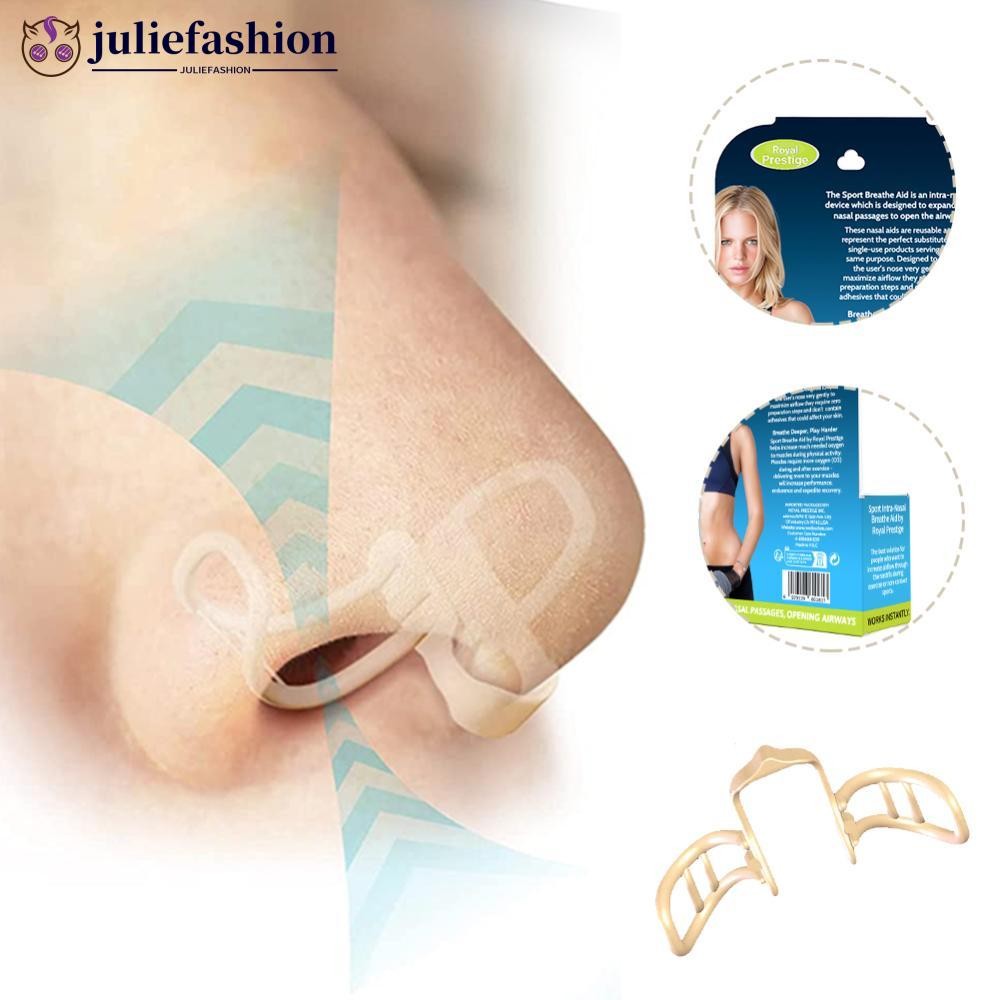 JULIEFASHION กีฬาประเภท Sleep Aid โพรงจมูกขยาย Anti Snoring อุปกรณ์ Anti Snoring เพิ่มการหายใจ Air Circulation Anti Snoring อุปกรณ์ H9O8