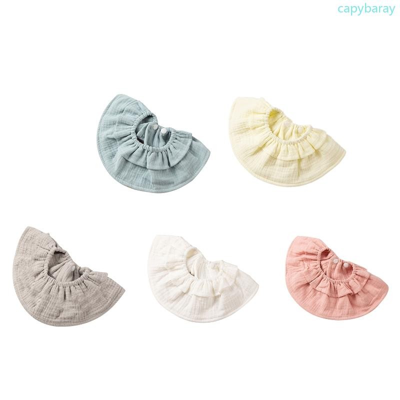 Cpy Baby Feeding Drool Bib น้ําลายผ้าเช็ดตัวนุ่มเครป 360 องศาหมุน Burp ผ้าตกแต่งผ้าพันคอสําหรับทารกแรกเกิด