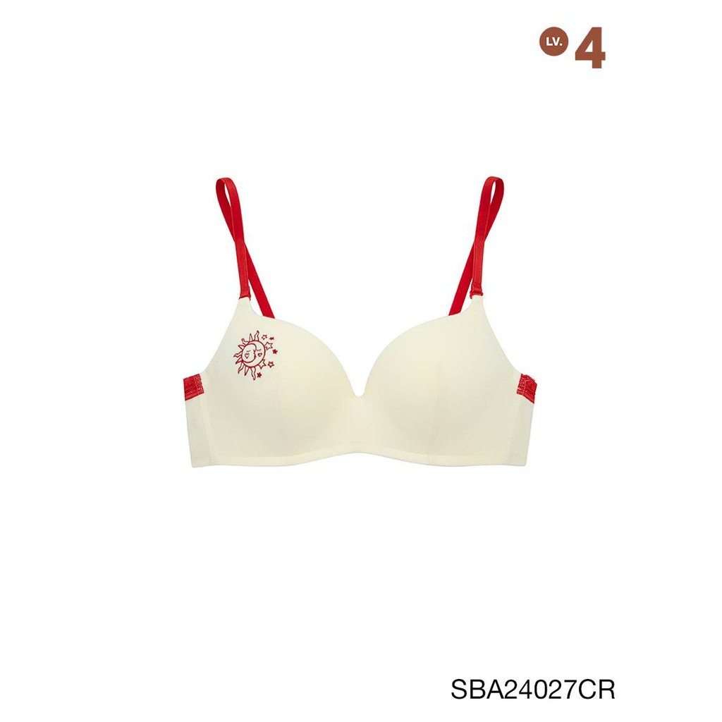 Sabina Doomm Doomm Level 4 เสื้อชั้นใน  ไร้โครง รหัส SBA24027CR - สีครีม