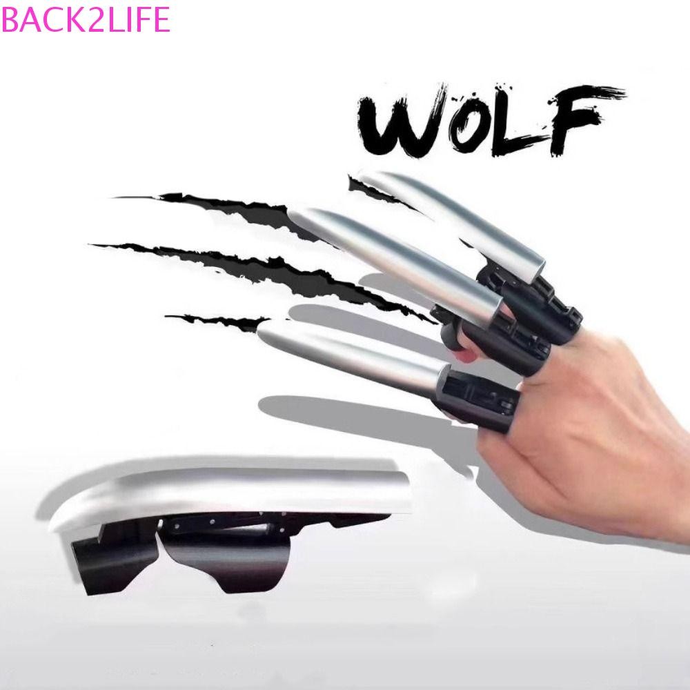 Back2life 3pcs Retractable Mechanical Claws, 3D Assembly Figure ตกแต่งเรืองแสงหมาป่า Claws, ตลก Scalable Cool ปรับริบบิ้น Lighted ภาพยนตร์ตัวอักษร Claws Boy