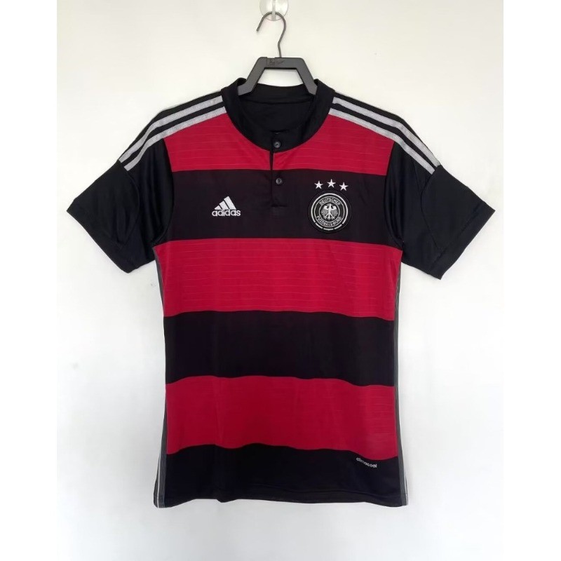 2014 Germany Away Vintage Jersey เสื้อ S-XXL ผู้ใหญ่แขนสั้นกีฬาแห้งเร็วฟุตบอลด้านบน AAA