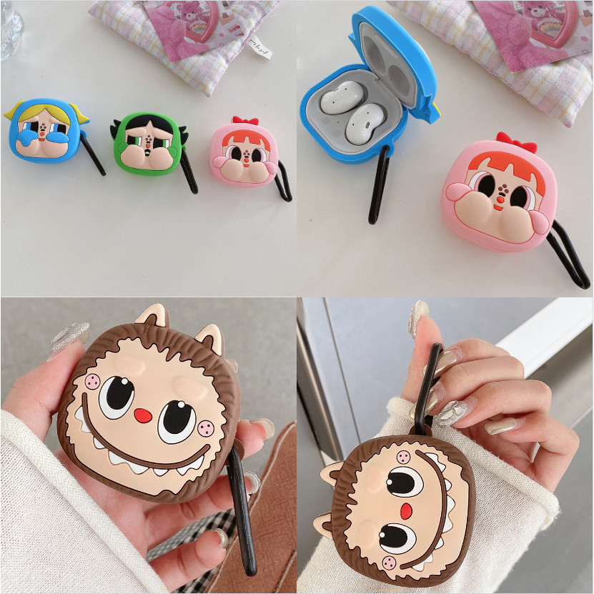 สําหรับ Samsung Galaxy Buds Live/Buds2 Pro/Buds FE เคสซิลิโคนใหม่การ์ตูนน่ารักร้องไห้ทารก Powerpuff Girls labu ฝาครอบหูฟัง
