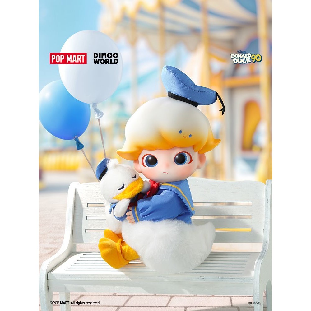 Popmart ฟอง Mart dimoo เป็ดโดนัลด์1/8ตุ๊กตาเคลื่อนย้ายได้ของเล่นของขวัญตุ๊กตาน่ารักรูป