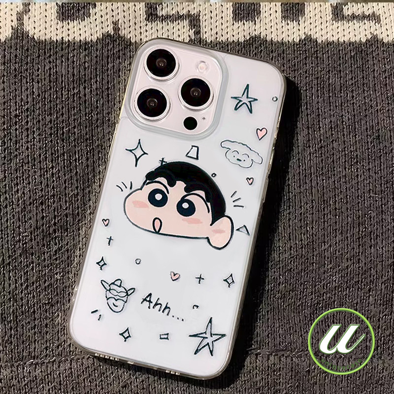 การ์ตูนสองเล่มชินจังซากุระดะเอนเน่เคส OPPO A38 A17 A77 A12 A54 A5s A58 A17K A16 A78 A57 A18 A15 A7 A53 A3S Reno 10 11 - รูปที่ 5