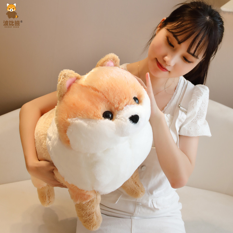 Bobby Bear 2023 Standing Furry Short-Legged Pomeranian Dog Dog Dog Doll Pillow Plush Toy Gift