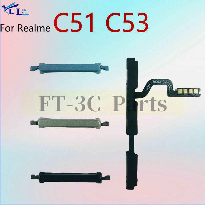 สําหรับrealme C51 C53 Power Volume Flex Cable Volume Button Switch On Off Button Flex Cable Replacement Parts