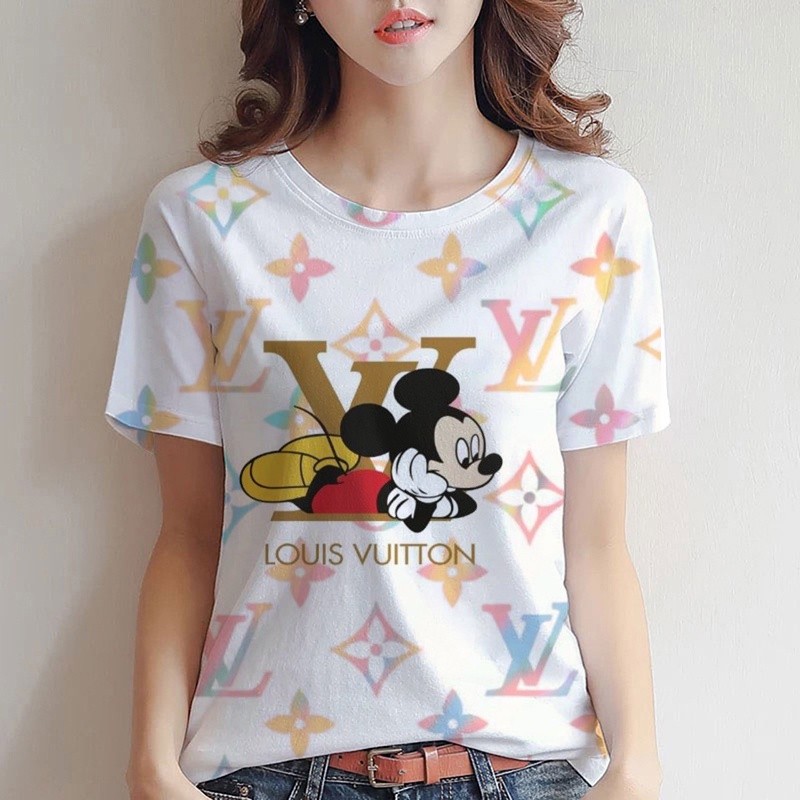 เสื้อยืดแขนสั้นลายมิกกี้เมาส์จากดิสนีย์คลาสสิก น่ารักและสวมใส่ง่าย