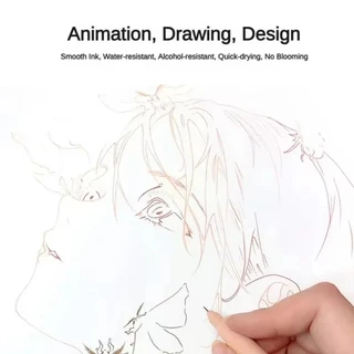 Croma Micro Fineliner Art ปากกาประดิษฐ์ตัวอักษรชุดเข็มนุ่มเคล็ดลับศิลปินวาด Sketching สีดํา/สีน้ําตาล/ผิว