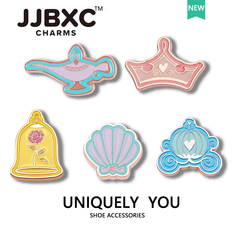 JJBXC charm จิบบิท ฟักทอง ตัวติดรองเท้า Carriage Crown สำหรับงานเทศกาล DIY จิ๊บบิท charm
