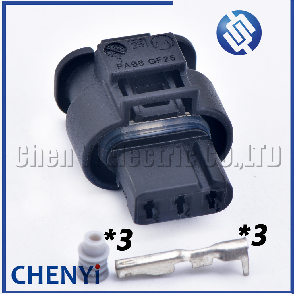 3 Pin รถยนต์กันน้ํา connector เซ็นเซอร์ที่จอดรถปลั๊กสายเคเบิล 3C0973203 872-858-541 3C0 973 203 สําหรับ VW Audi BMW Benz