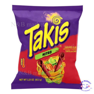 Takis nitro 92g ขนมอบกรอบ รสเผ็ด และเปรี้ยว นำเข้าจากอเมริกา