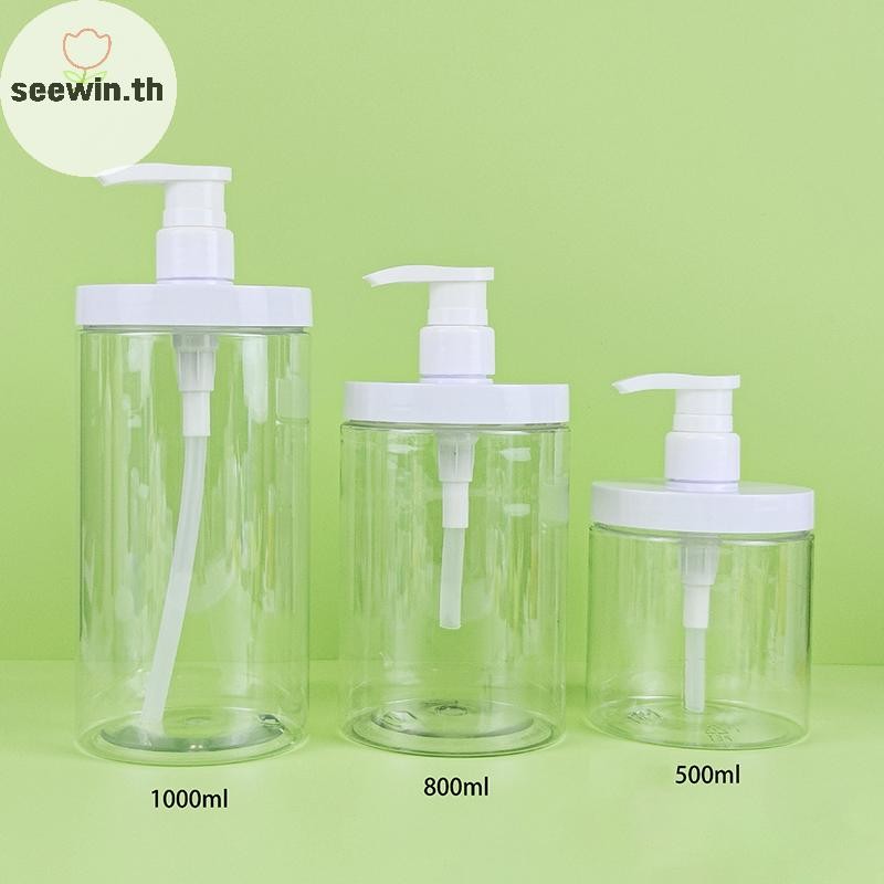 Seewin PET โลชั่นปั๊มขวดขนาดใหญ่ความจุแชมพูเปล่า Sub-bottling พลาสติกหัวปั๊มฝักบัวเครื่องสําอางคอนเทนเนอร์อุปกรณ์เสริมการเดินทาง th