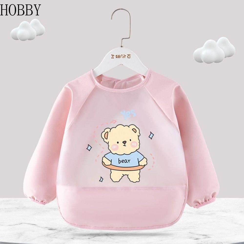 Hobby น้ําลายผ้าเช็ดตัว Burp ผ้ากันเปื้อน, แขนยาวไม่มีล้างผ้ากันเปื้อนเด็ก, การ์ตูน Dirt Proof กันน้ํา Drool ผ้าเช็ดตัวเด็ก Bib Burp เสื้อผ้า Four Seasons