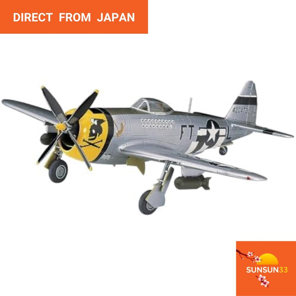 【Direct from Japan】Hasegawa 1/72 US Army P-47D Thunderbolt Plastic Model A8