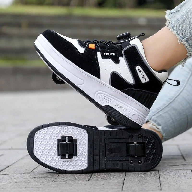 ที่ถอดออกได้สองล้อ Heelys ผู้ใหญ่ roller Skate เด็ก roller รองเท้า non luminous ล้อรองเท้า