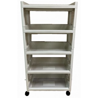 GlobalHouse NOBURU ชั้นวางเอนกประสงค์ 4 ชั้น มีล้อ AB 30x50x…