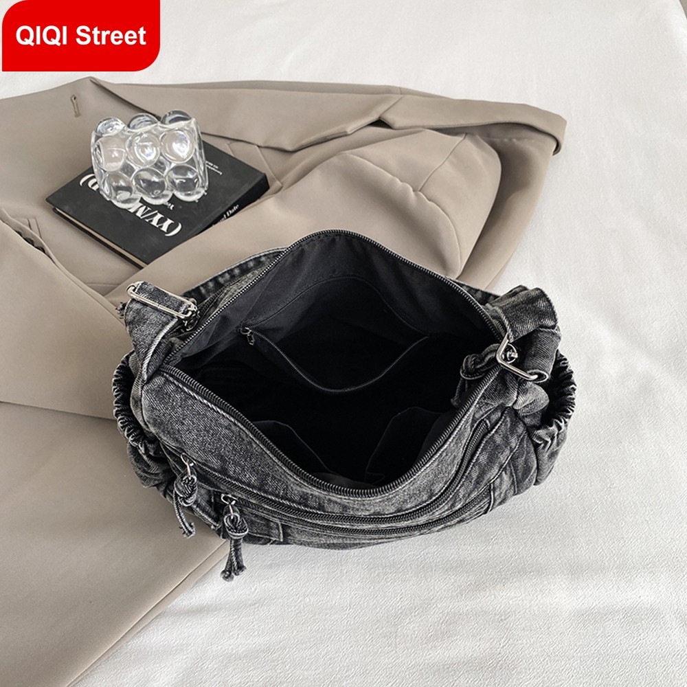 กระเป๋าสะพายข้างผู้หญิง,ผ้ายีนส์กันน้ํา กระเป๋าเดินทางคลาสสิก - รูปที่ 4