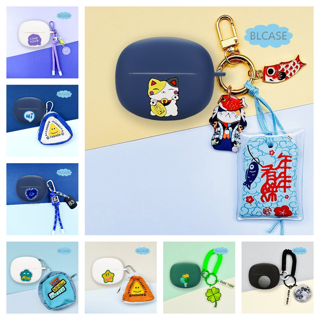 for 1More S20 Earphone Cover Silicone Earbuds Soft Shell Cartoon keychain Shockproof Headphone Prote