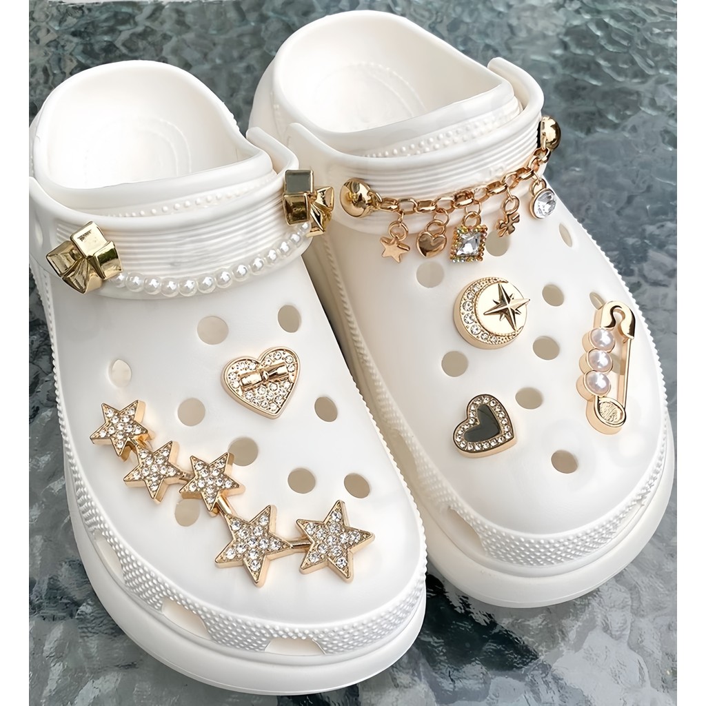 รองเท้าแตะแฟชั่น อุปกรณ์เสริม, Crocs Jibbitz Charms, jibbitz Set, รองเท ้ าแตะคุณภาพสูง อุปกรณ์เสริม,  คุณภาพสูง หัวเข็มขัดรองเท้า โลหะ ชุด