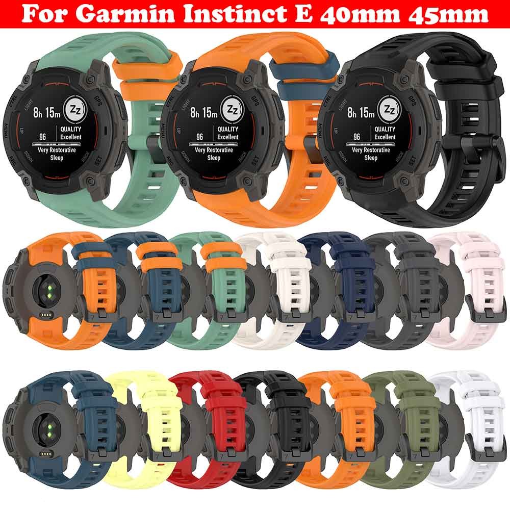 สายนาฬิกาซิลิโคนสําหรับ Garmin instinct e 40 มม.45 มม.Smartwatch สร้อยข้อมือกีฬาสายรัดข้อมือสําหรับ instinct e อุปกรณ์เสริม