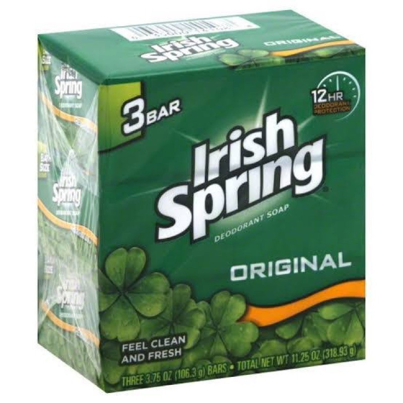 Irish spring soap 3 bars สบู่ไอริชสปริง นำเข้าจากUSA🇺🇸 แท้ ออริจินัล