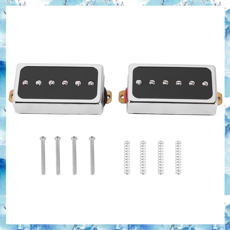 [ ] P90 กีตาร์ไฟฟ้า Humbucker ขนาด Single Coil Pickup คอและสะพานชิ้นส่วนกีตาร์และอุปกรณ์เสริม