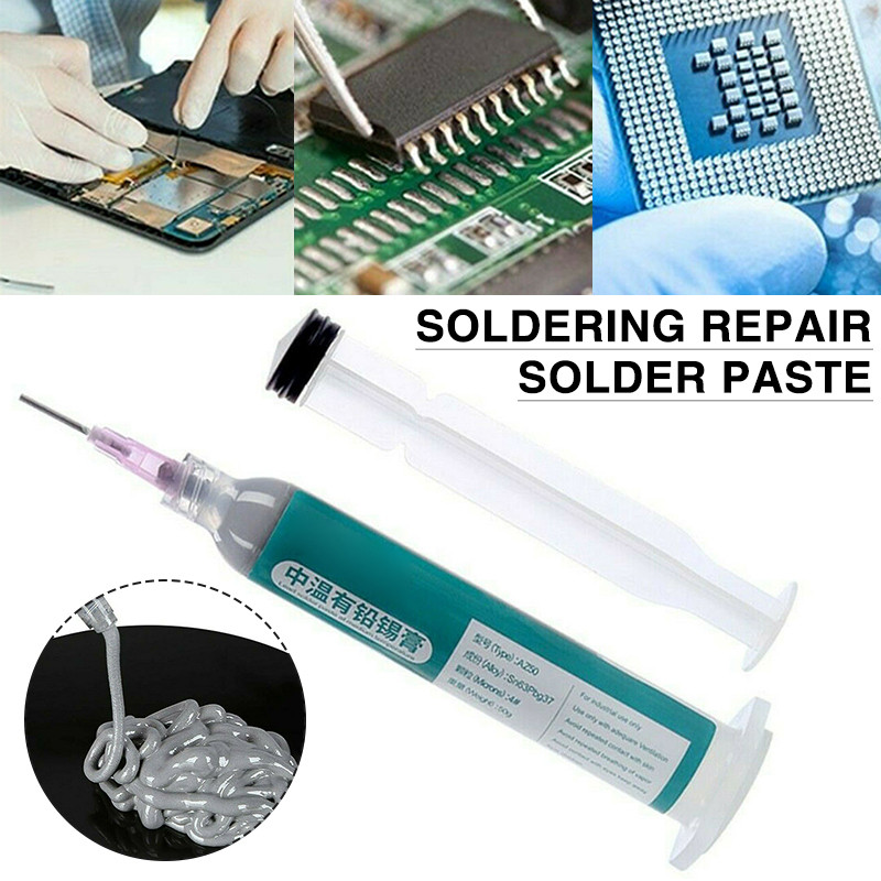 30g Tin Solder Paste BGA Sn63/Pb37 Liquid Syringe Flow 183 °คจุดหลอม